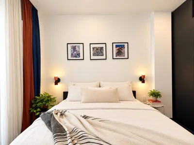 Studio-Apartment mit einem Doppelbett — Jazz Living - Tropical Apartment 5 minutes walk from landmark 81