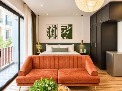 Studio mit Balkon — Jazz Living - Tropical Apartment 5 minutes walk from landmark 81